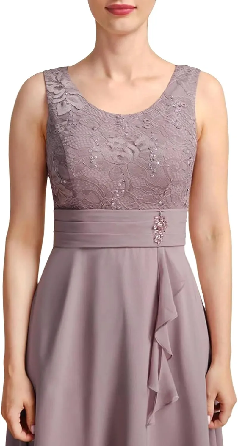 2 Piece Mother of The Bride Dresses with Jacket for Wedding Long Sleeve Chiffon Formal Evening Gowns