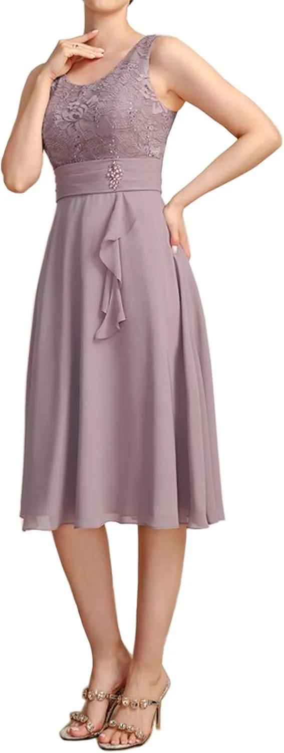 2 Piece Mother of The Bride Dresses with Jacket for Wedding Long Sleeve Chiffon Formal Evening Gowns