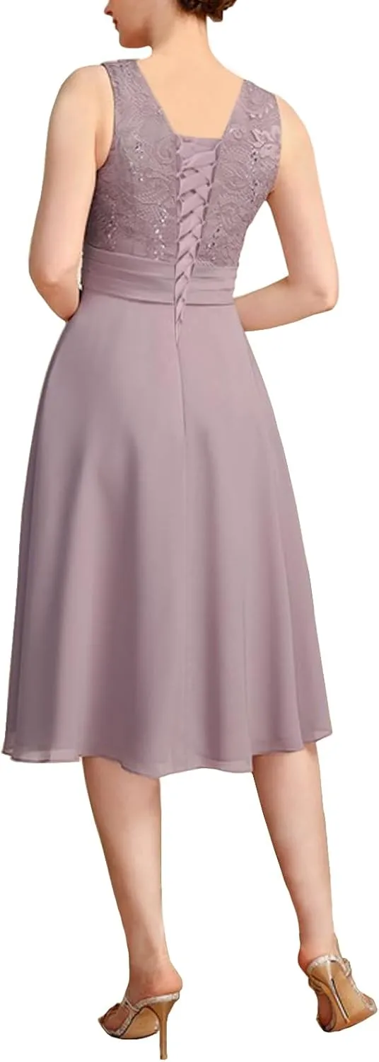 2 Piece Mother of The Bride Dresses with Jacket for Wedding Long Sleeve Chiffon Formal Evening Gowns