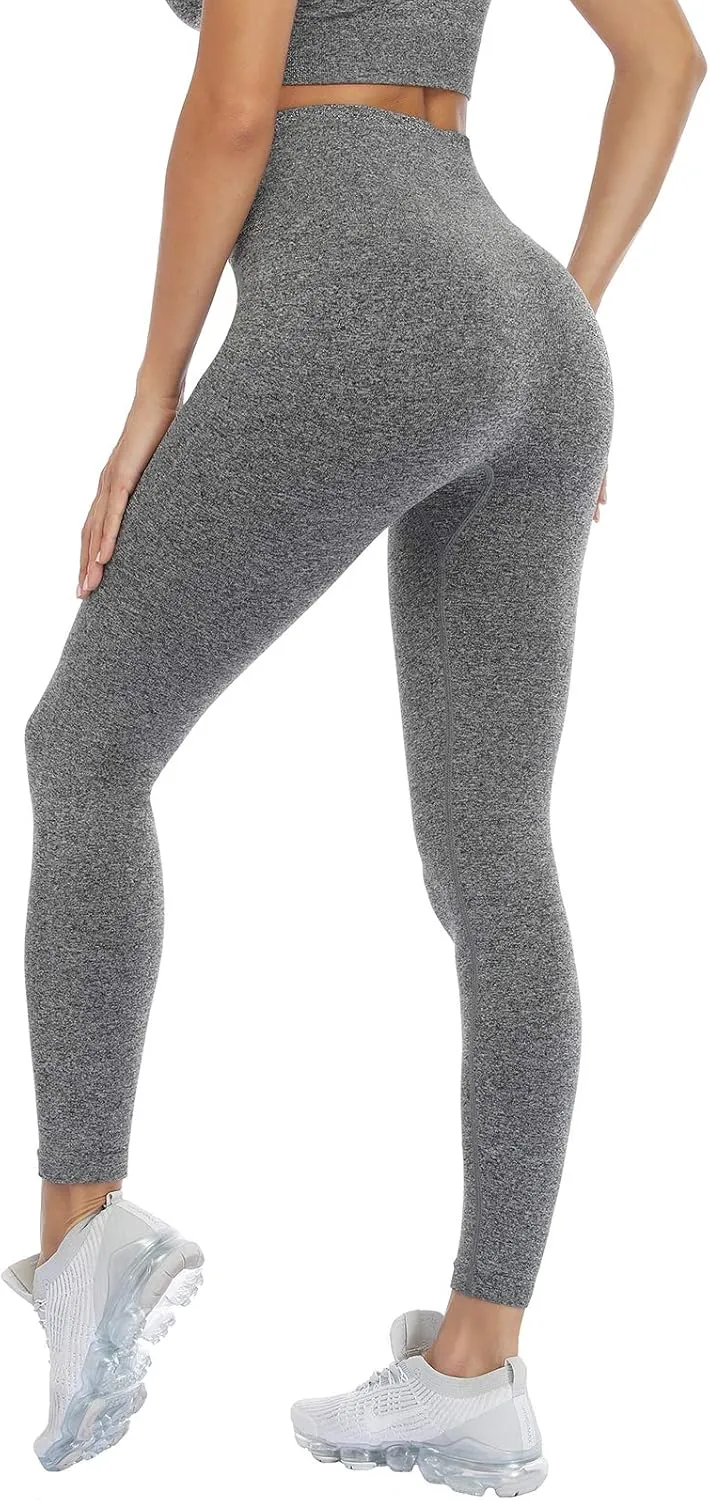 2 Piece Short Sleeve Outfits for Women Seamless Crop Tops Set for Women Workout Set