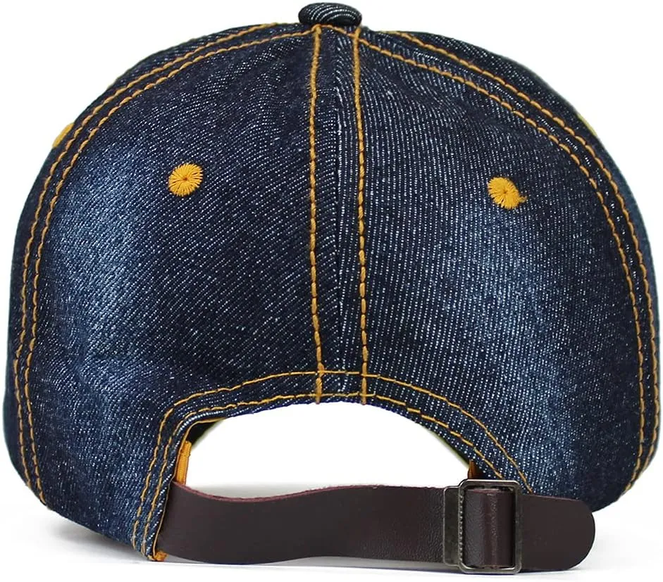 Adjustable Womens Sparkle Bling Rhinestone Bejeweled Crown Cotton Denim Baseball Cap Hip Hop Hat Sun Cap