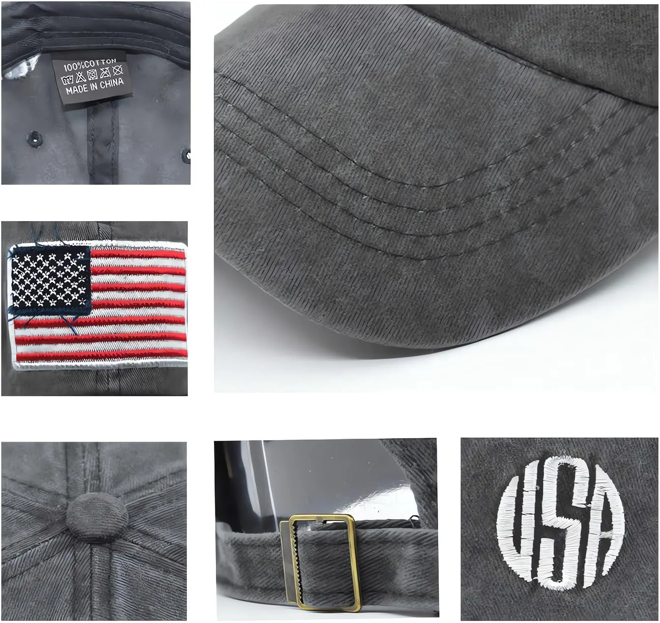 American Flag Baseball Caps Embroiderred USA Flag Patriotic Dad Hat Adjustable Trucker Hats for Men Women