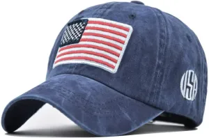 American Flag Baseball Caps Embroiderred USA Flag Patriotic Dad Hat Adjustable Trucker Hats for Men Women