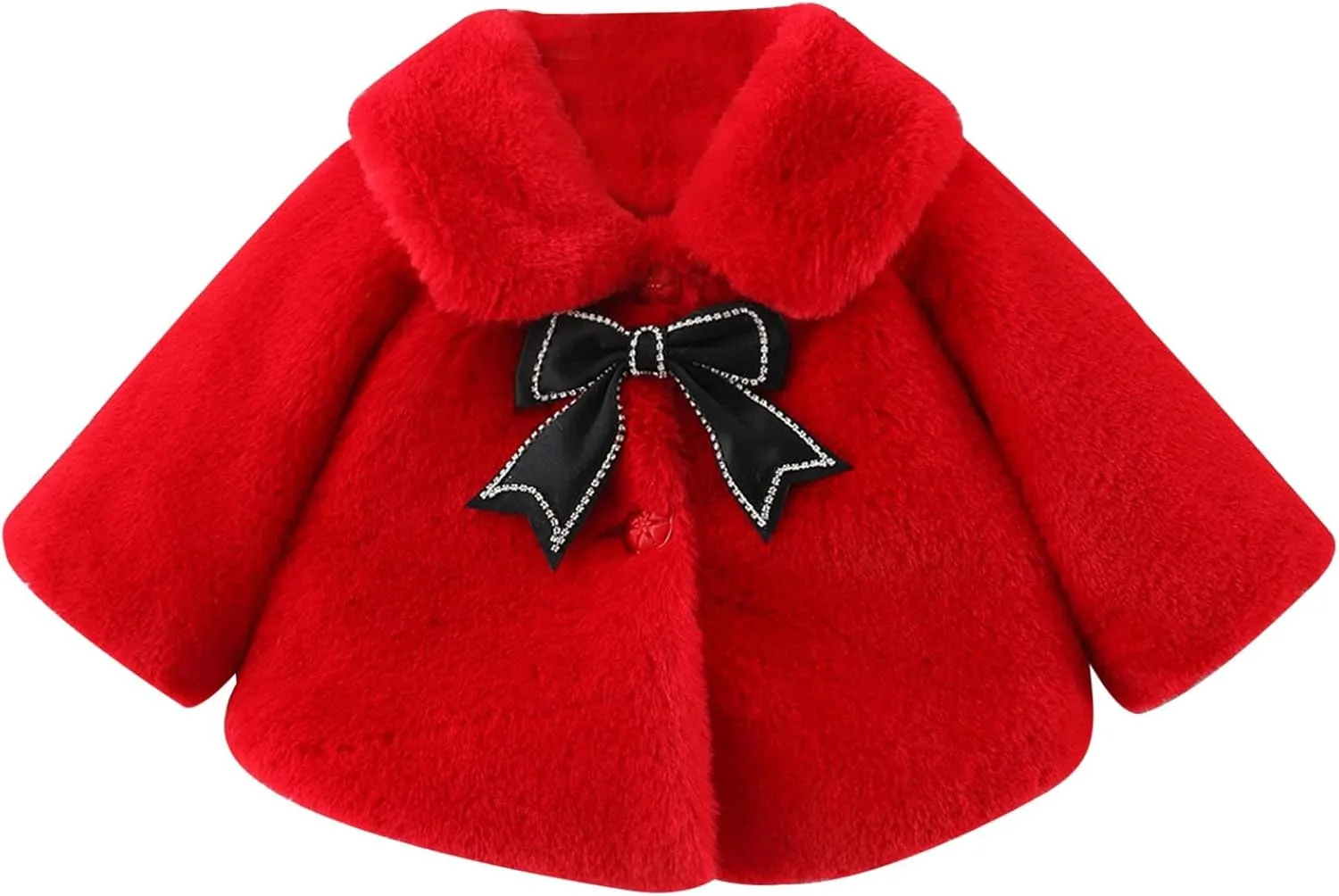 Baby Fleece Hooded Jacket Thick Kids Jacket And Winter Cloak Baby Girl's Top Warm Fuzzy Plush Outerwear Coat Girls Coat