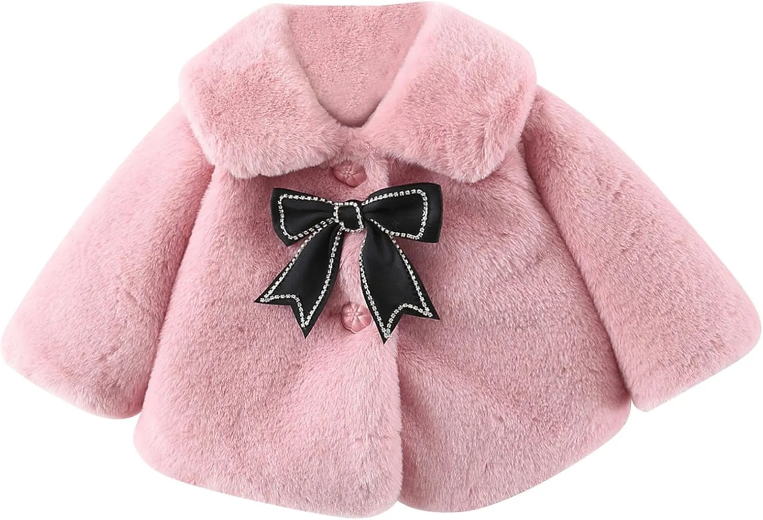 Baby Fleece Hooded Jacket Thick Kids Jacket And Winter Cloak Baby Girl's Top Warm Fuzzy Plush Outerwear Coat Girls Coat