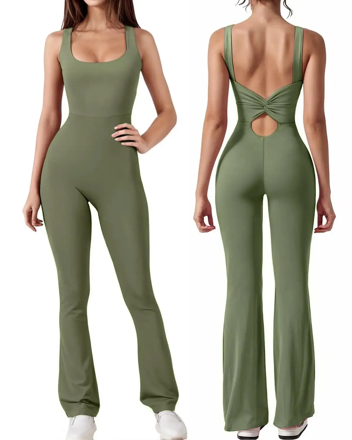 Backless Yoga Scrunch Butt Romper