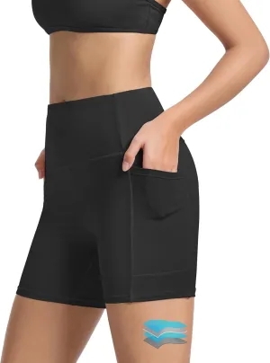 Beautikini Period Swimwear Menstrual Tummy Control Swimsuit 3.9" High Waist Leakproof Bathing Suit Bottoms for Teen Girls
