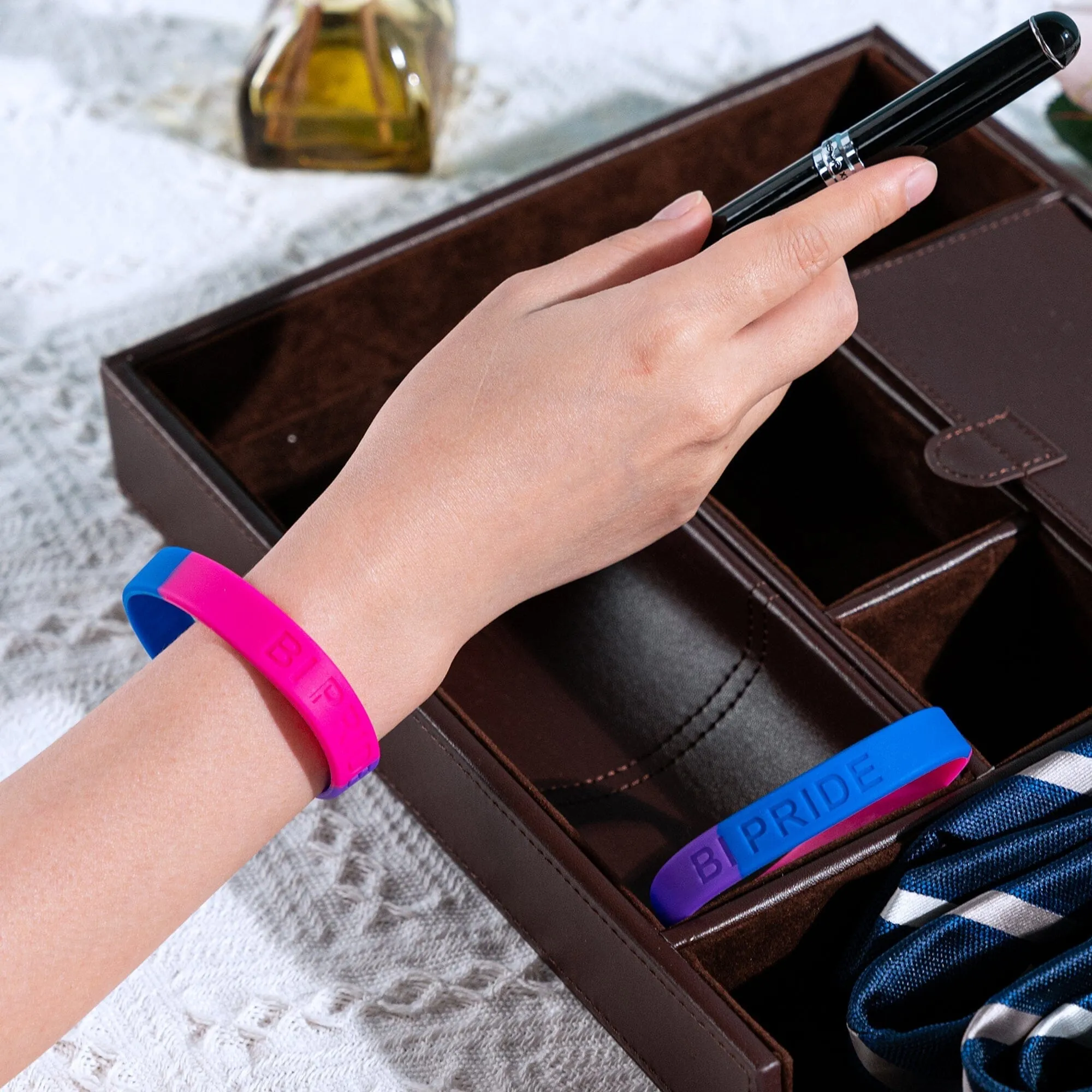 Bisexual PRIDE Silicone Bracelets