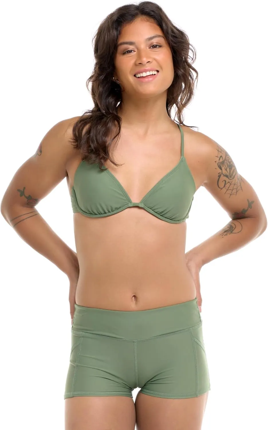 Body Glove Women's Standard Rider Elastic Waist Hybrid Swim Short with UPF 50 
