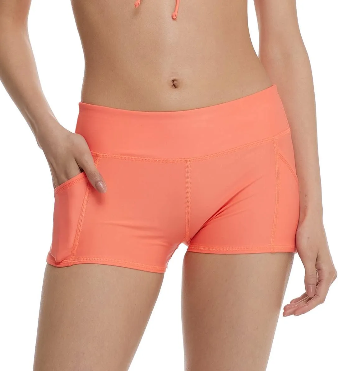 Body Glove Women's Standard Rider Elastic Waist Hybrid Swim Short with UPF 50 