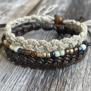 Boho Terra Anklet Bracelet Set of 3