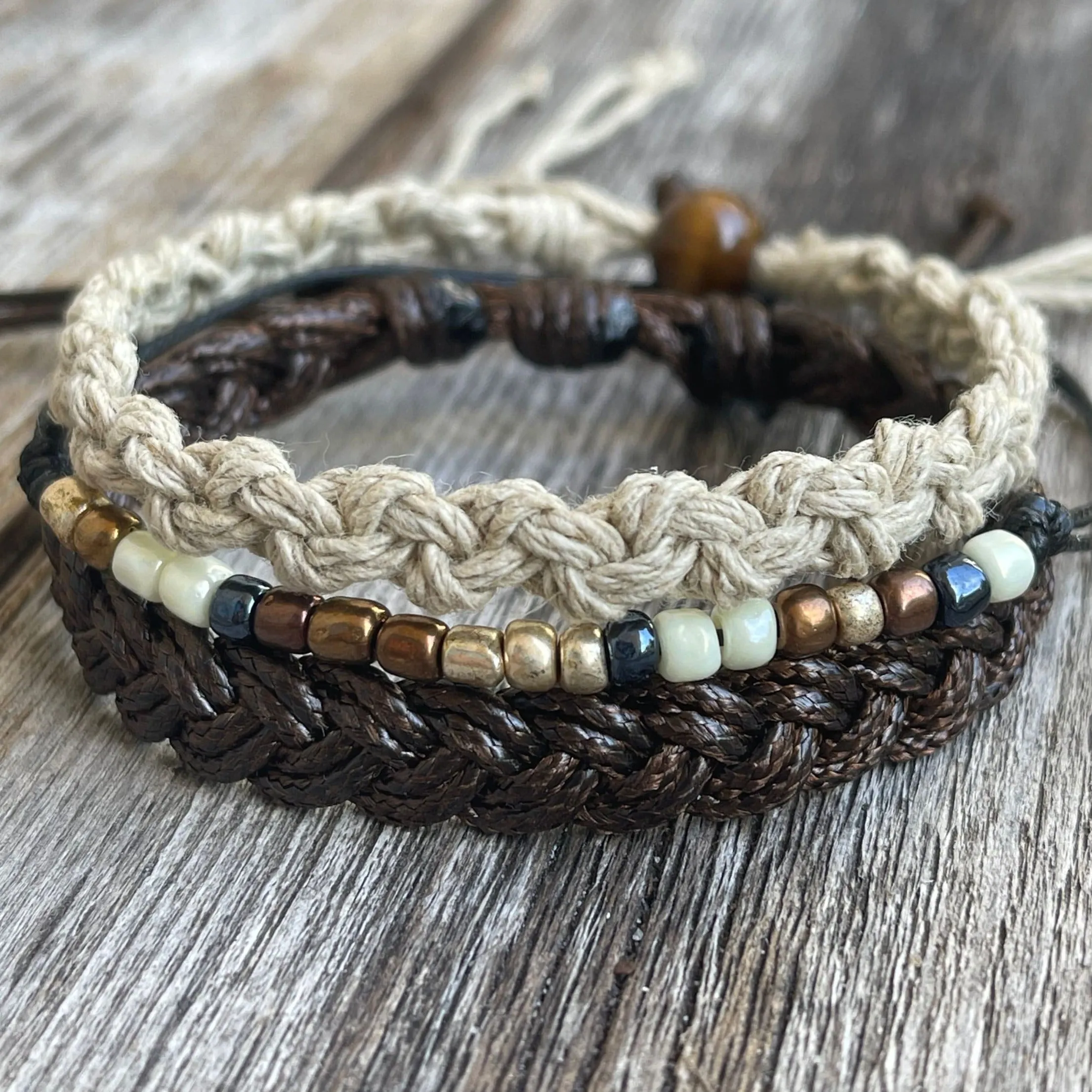 Boho Terra Anklet Bracelet Set of 3