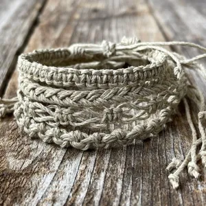 Braided Natural Hemp Anklet Choose one