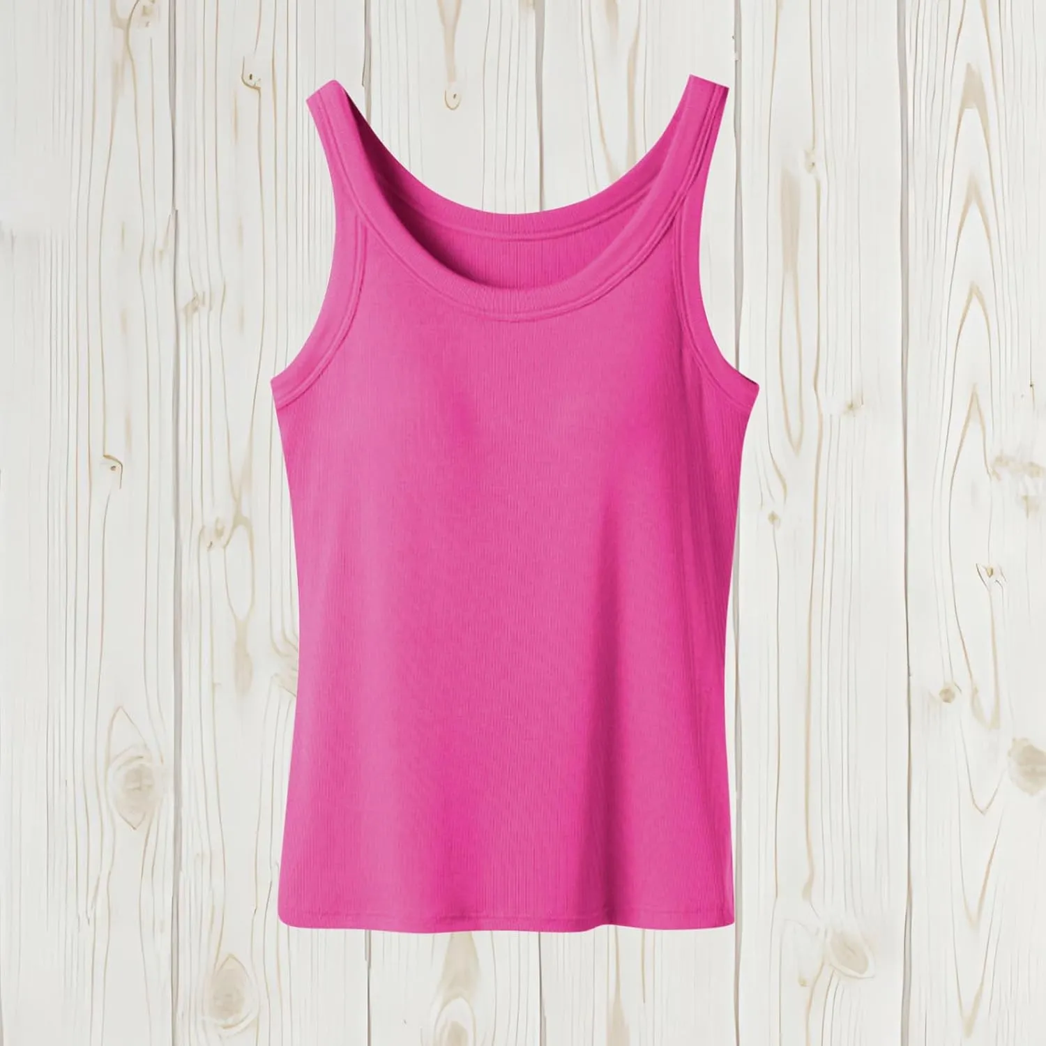 Built in Bra Tank Tops for Women Summer Casual Sleeveless Strap Camisole Plus Size Cotton Padded Workout Tops