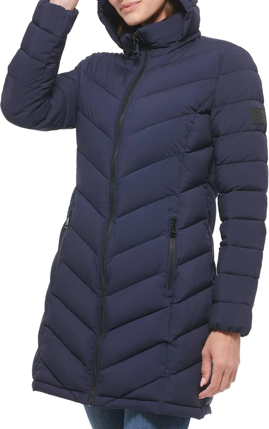 Calvin Klein Women's Chevron Quilting Casual Lightweight Jacket
