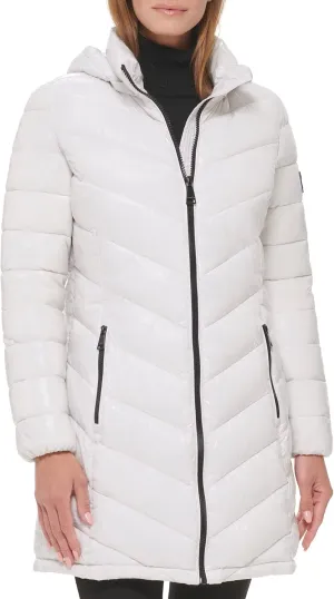 Calvin Klein Women's Chevron Quilting Casual Lightweight Jacket