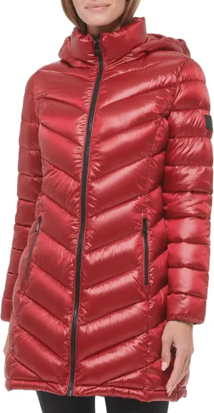 Calvin Klein Women's Chevron Quilting Casual Lightweight Jacket