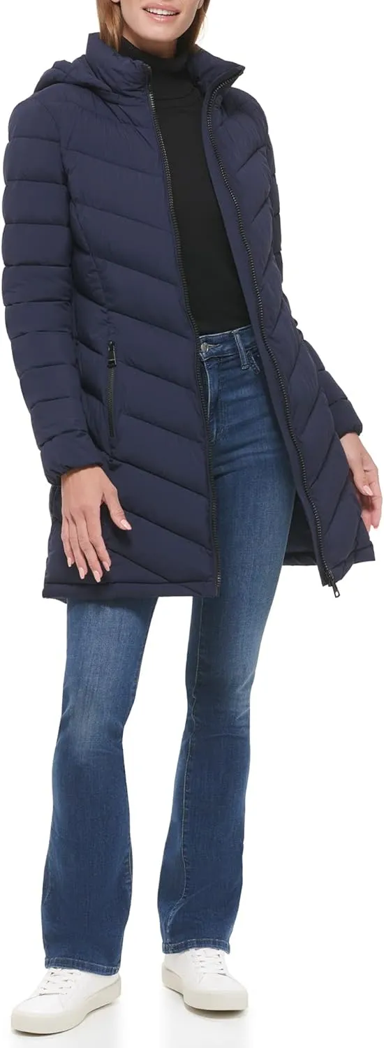 Calvin Klein Women's Chevron Quilting Casual Lightweight Jacket