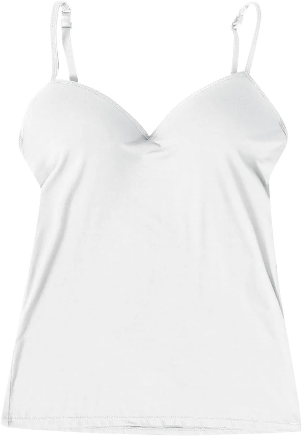 Camisole Tops for Women Built in Bra Summer Beach Vacation Sleeveless Tops Sexy Spaghetti Strap Tank Top Yoga Workout Sports