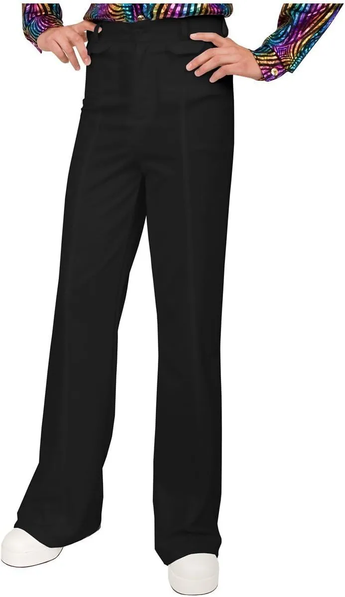 Charades Men's Disco Pant Costume Bottoms, Black, W-34
