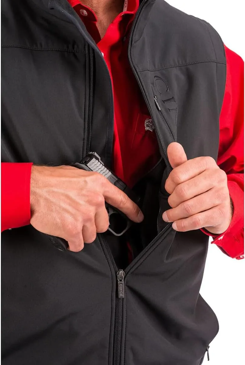 Cinch Men's Bonded Softshell Vest with Concealed Carry Pockets