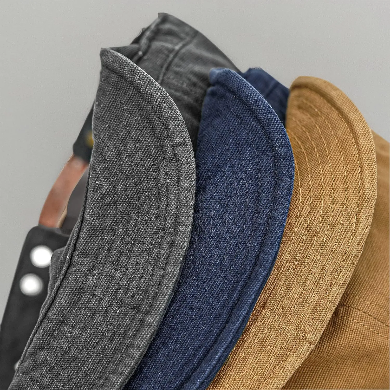 Clakllie Short Brim Baseball Cap for Men Retro Flat Bill Hats Unstructured Moisture Wicking Cotton Hat Trendy Dad Cap
