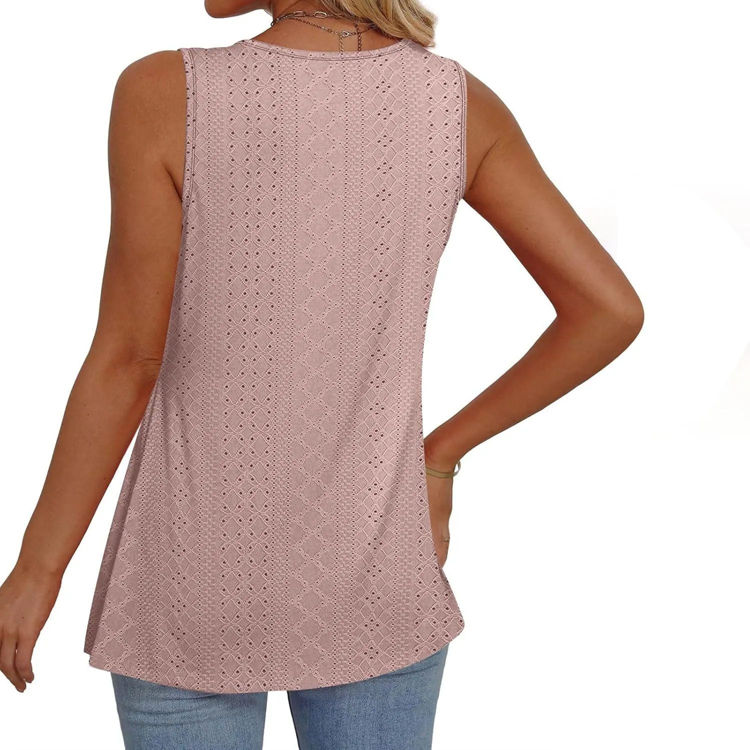 Comfy and Breathable Peplum Tunic Tops for Women Loose Fit Tank Top Summer Casual Dressy V-Neck Sleevless Shirts 2025