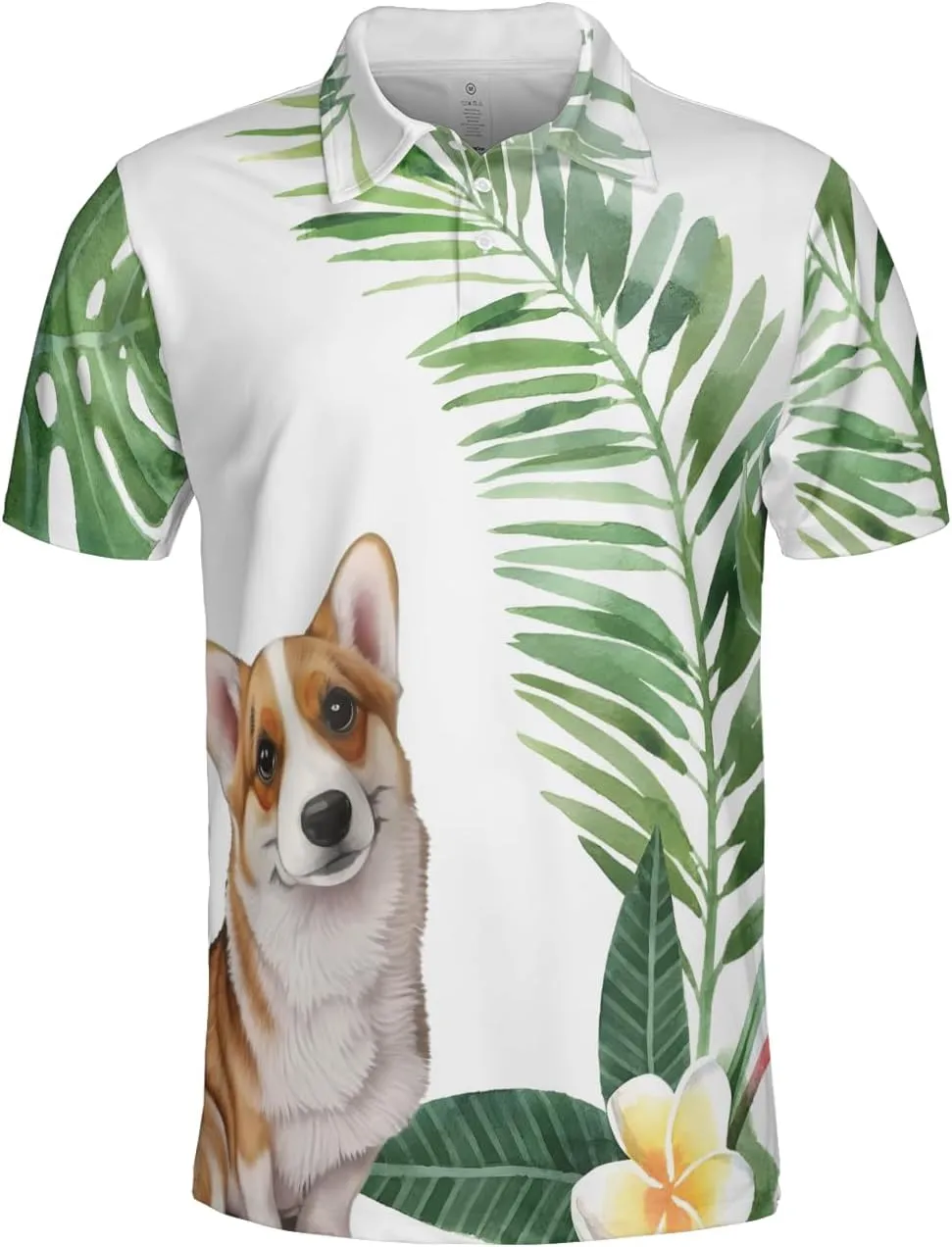 Corgi Polo Shirts for Men - Pet Lover Mens Polo Shirts Short Sleeve Shirts for Men Women Quick Dry Series 01