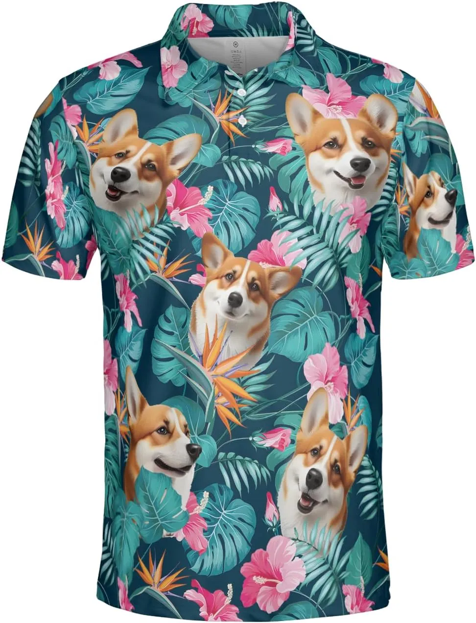 Corgi Polo Shirts for Men - Pet Lover Mens Polo Shirts Short Sleeve Shirts for Men Women Quick Dry Series 01