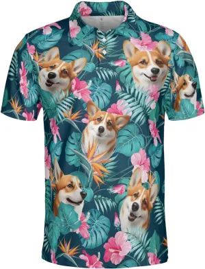 Corgi Polo Shirts for Men - Pet Lover Mens Polo Shirts Short Sleeve Shirts for Men Women Quick Dry Series 01
