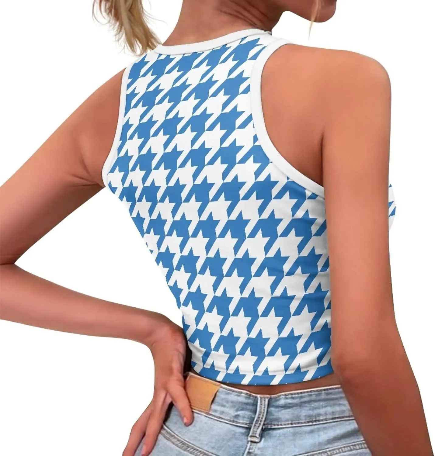 Crop Tank Tops for Women 2025 Trendy Slim Fit Ladies Tops and Blouses Sleeveless Racerback Halter Neck Fitted Tops