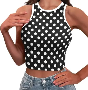 Crop Tank Tops for Women 2025 Trendy Slim Fit Ladies Tops and Blouses Sleeveless Racerback Halter Neck Fitted Tops