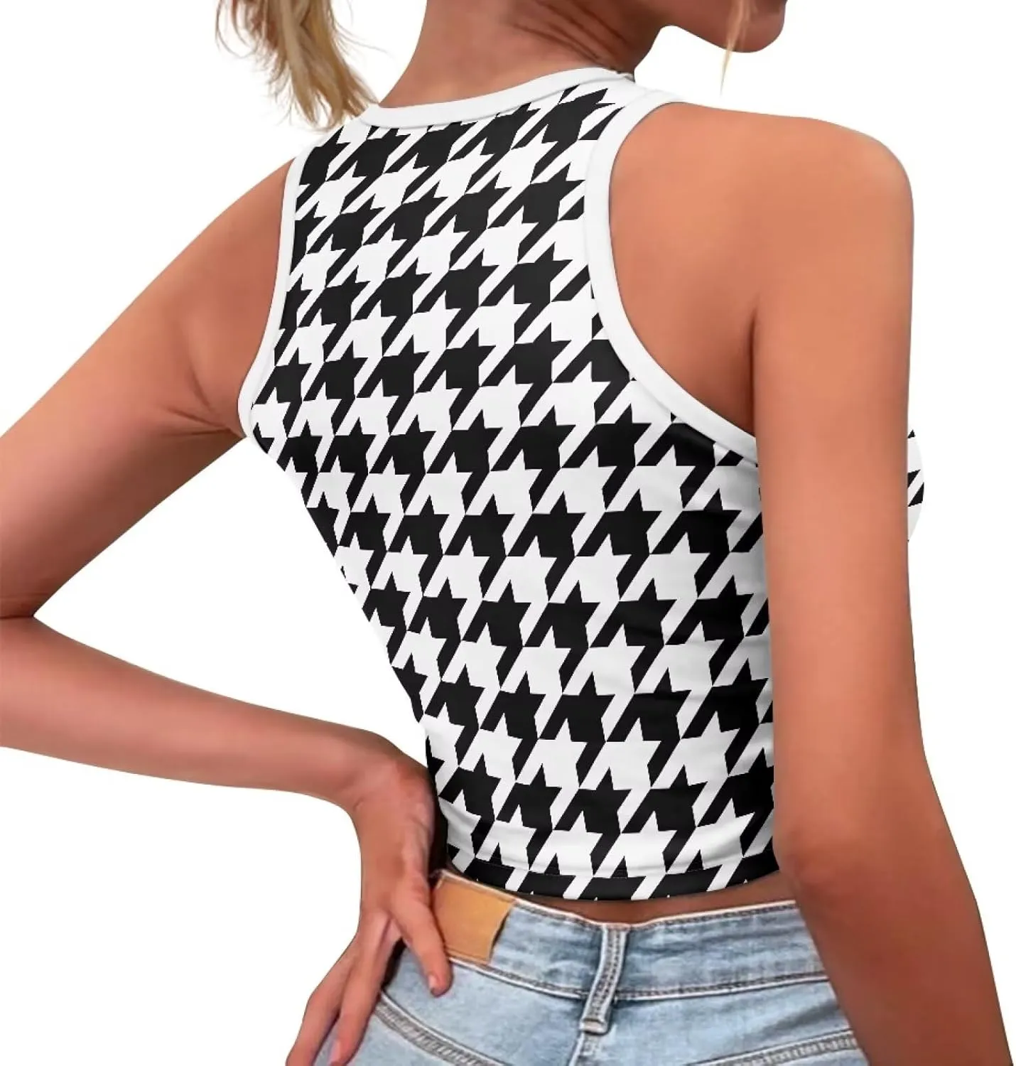 Crop Tank Tops for Women 2025 Trendy Slim Fit Ladies Tops and Blouses Sleeveless Racerback Halter Neck Fitted Tops