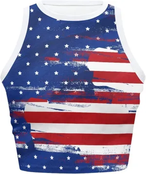 Crop Tops for Women Tank Tops Basic Style Sleeveless Racerback Halter Neck Fitted Tops
