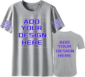 Custom Shirt, Custom Shirts Men Workout Shirts Dry Fit Moisture Wicking Short Sleeve Athletic Work T-Shirts
