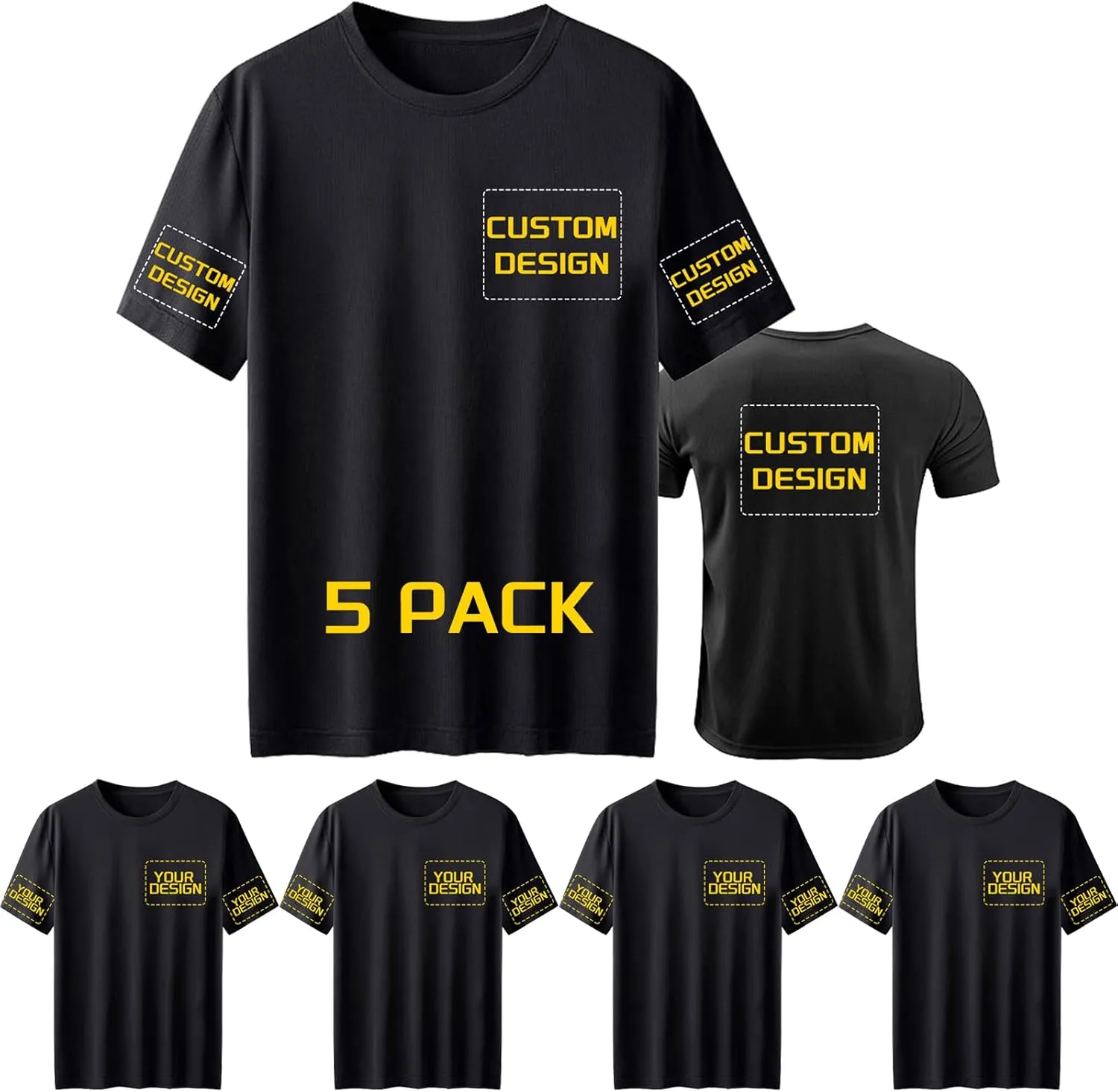 Custom Shirt, Custom Shirts Men Workout Shirts Dry Fit Moisture Wicking Short Sleeve Athletic Work T-Shirts