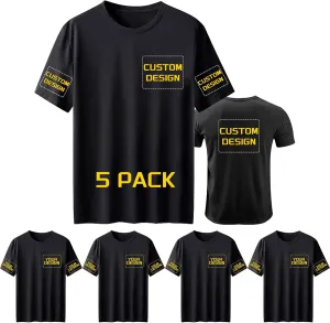 Custom Shirt, Custom Shirts Men Workout Shirts Dry Fit Moisture Wicking Short Sleeve Athletic Work T-Shirts