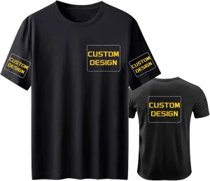 Custom Shirt, Custom Shirts Men Workout Shirts Dry Fit Moisture Wicking Short Sleeve Athletic Work T-Shirts