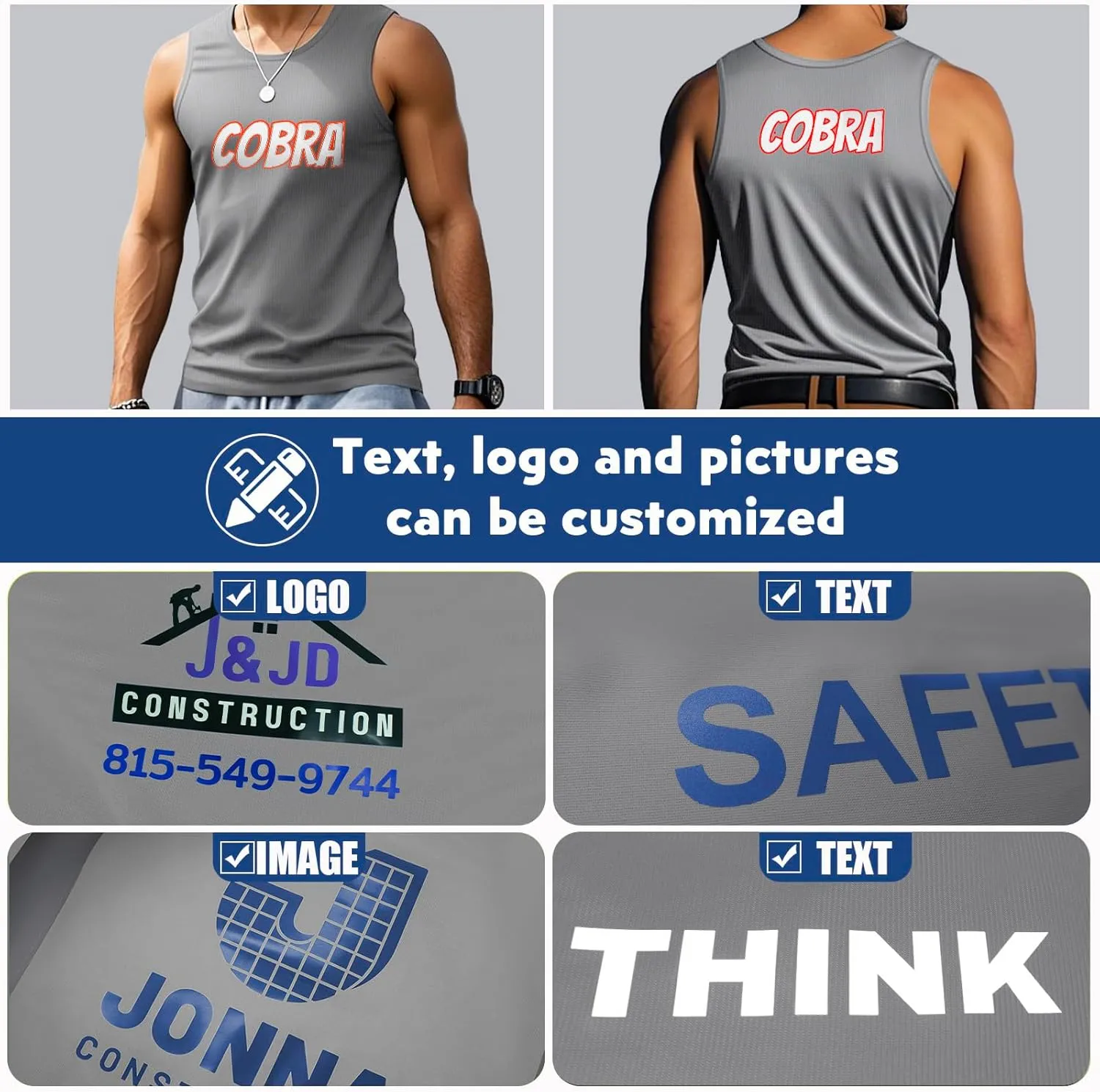 Custom Shirt, Custom Shirts Men Workout Shirts Dry Fit Moisture Wicking Short Sleeve Athletic Work T-Shirts