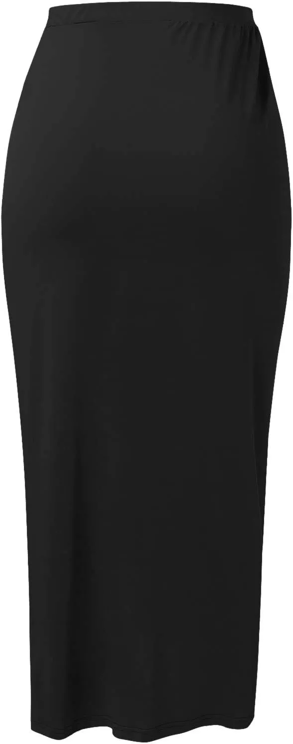 Elastic Draped Asymmetrical Casual Solid Waist Maxi High Wrap Slit Skirt Women's Skirt Tree Skirt Box