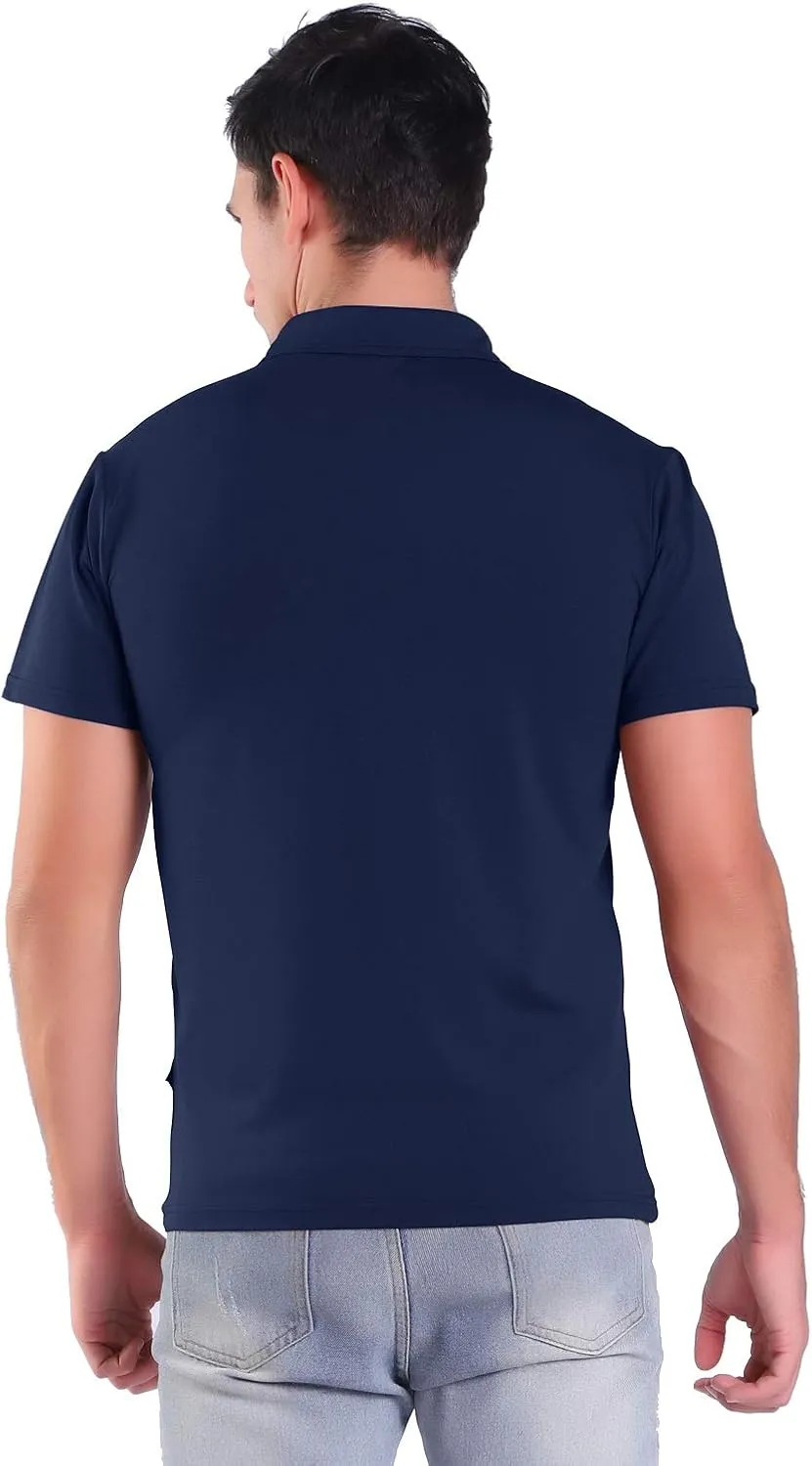 Facitisu Polo Shirts for Men Active Short Sleeve Performance Workout Golf Shirts