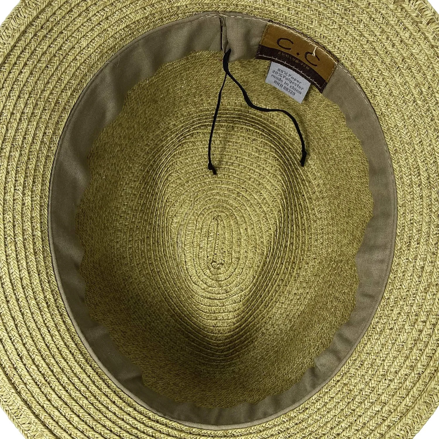 Funky Junque Women's Straw Fedora Sun Hat - UPF 50  Protection, Short Brim, Stylish Woven Pattern