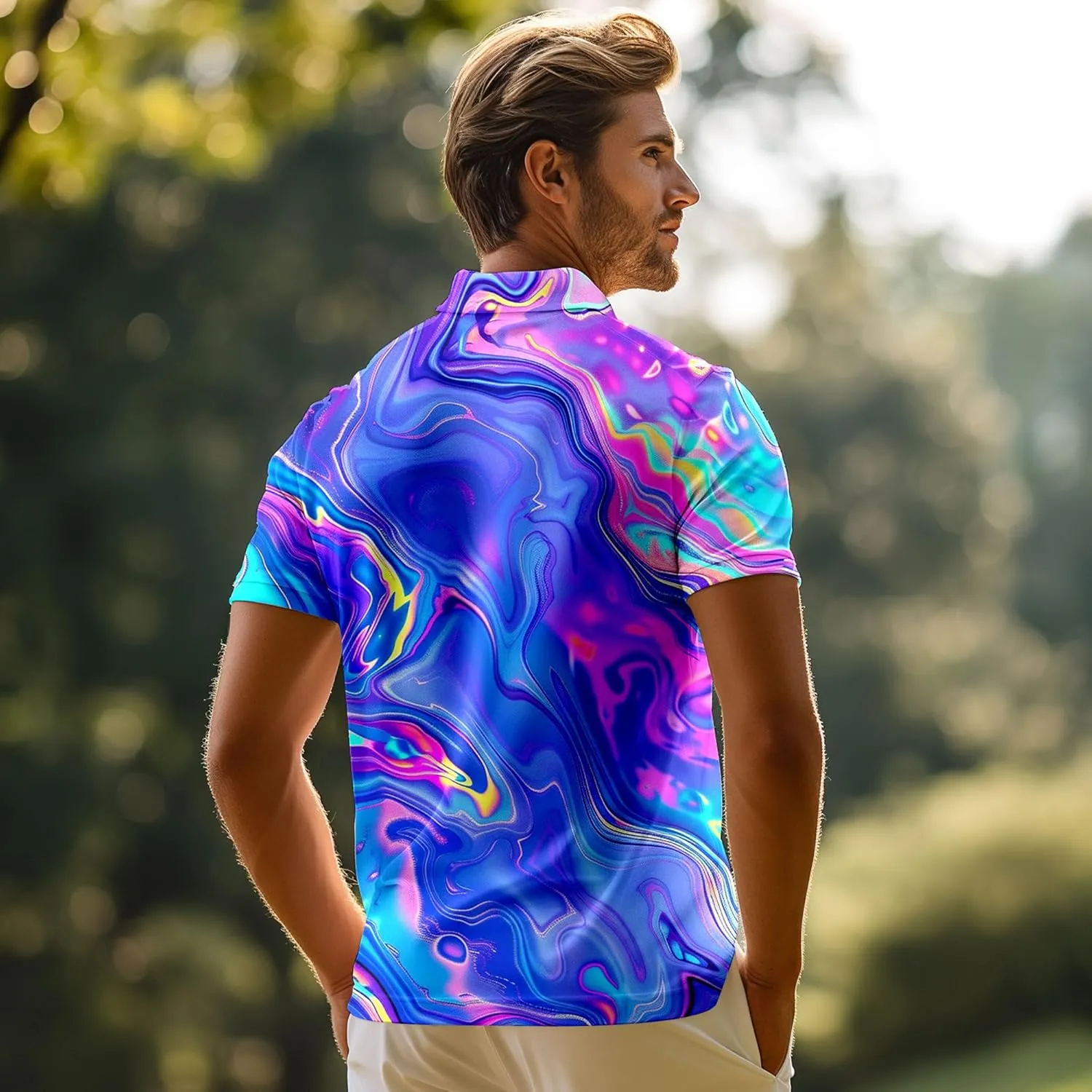 Funny Golf Shirts for Men,Mens Hawaiian Shirts Short Sleeve Novelty Crazy Golf Shirts