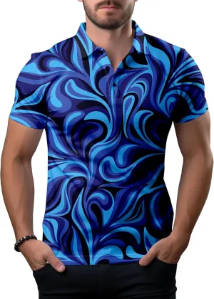Funny Golf Shirts for Men,Mens Hawaiian Shirts Short Sleeve Novelty Crazy Golf Shirts
