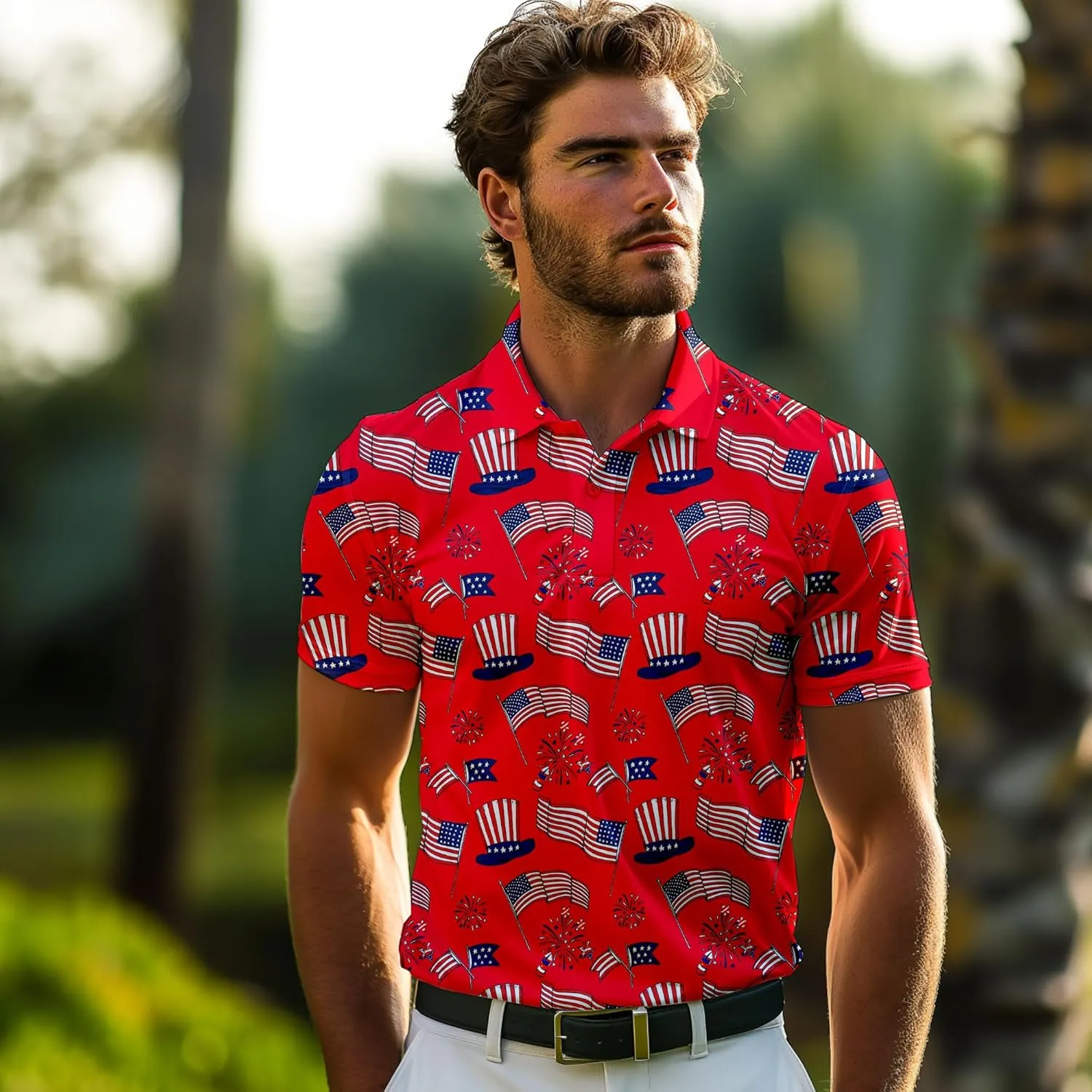 Funny Golf Shirts for Men,Mens Hawaiian Shirts Short Sleeve Novelty Crazy Golf Shirts