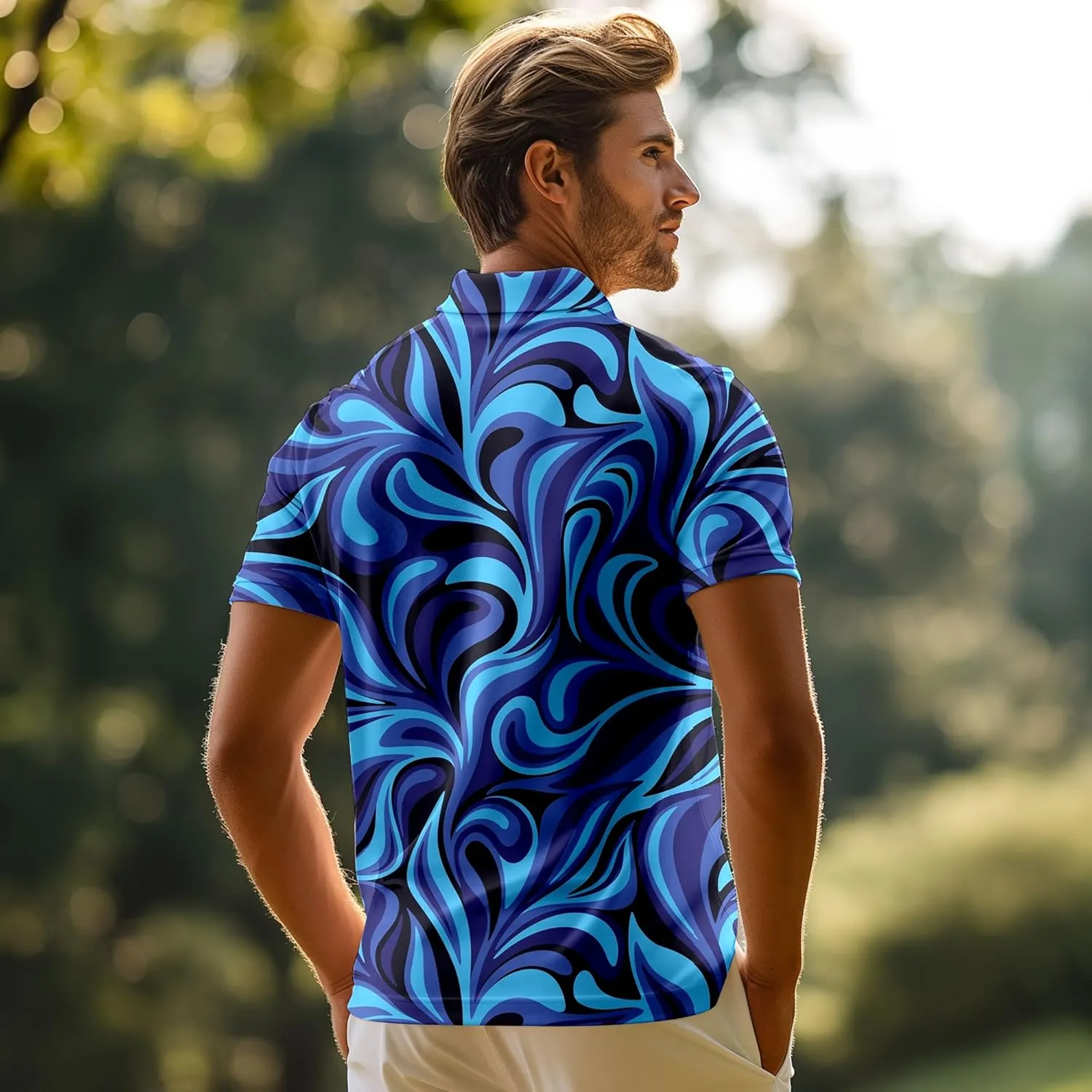 Funny Golf Shirts for Men,Mens Hawaiian Shirts Short Sleeve Novelty Crazy Golf Shirts
