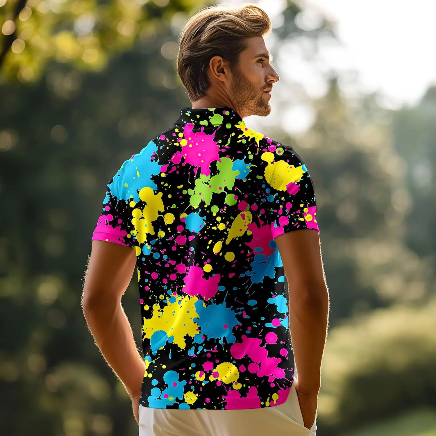 Funny Golf Shirts for Men,Mens Hawaiian Shirts Short Sleeve Novelty Crazy Golf Shirts