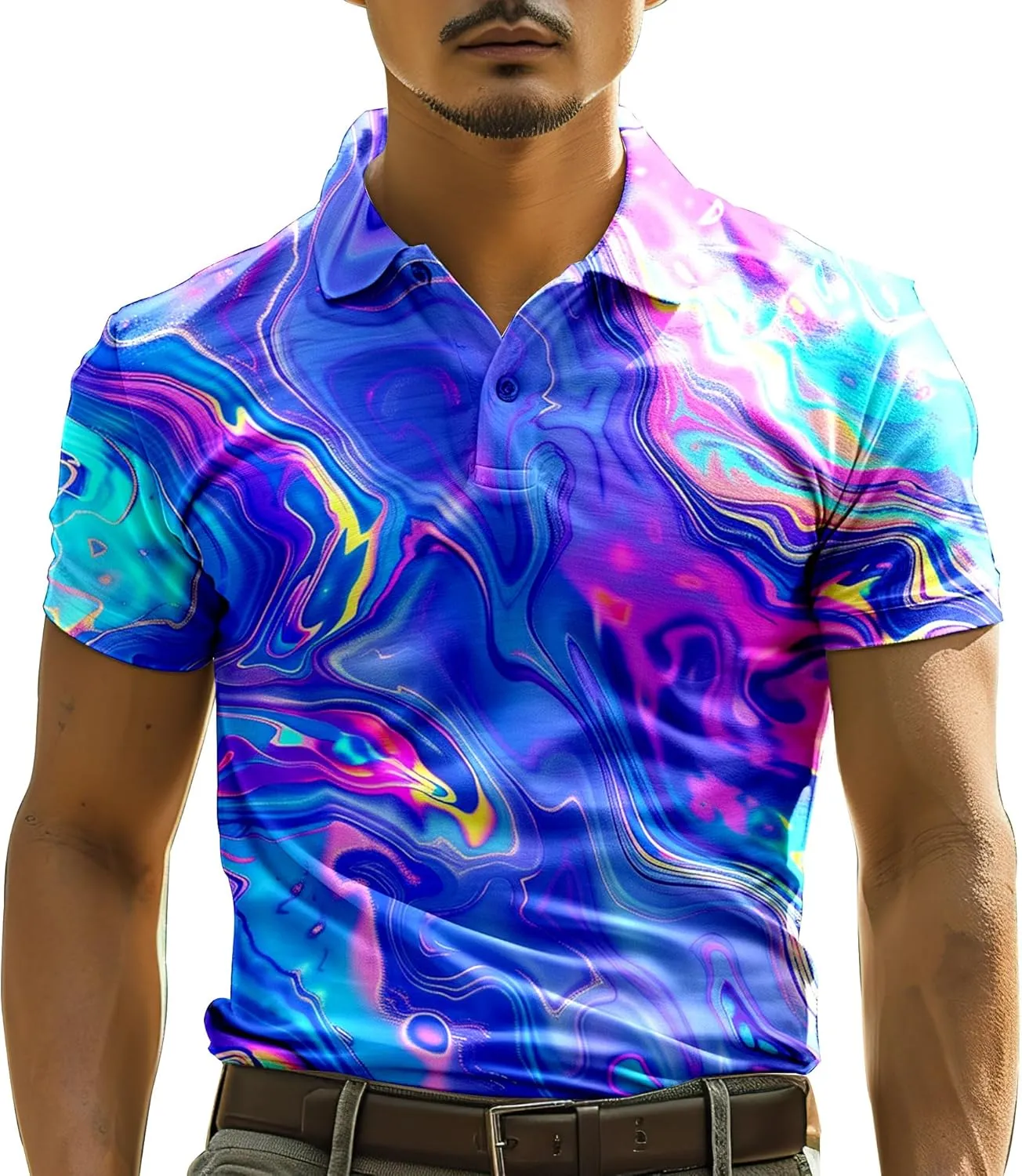 Funny Golf Shirts for Men,Mens Hawaiian Shirts Short Sleeve Novelty Crazy Golf Shirts