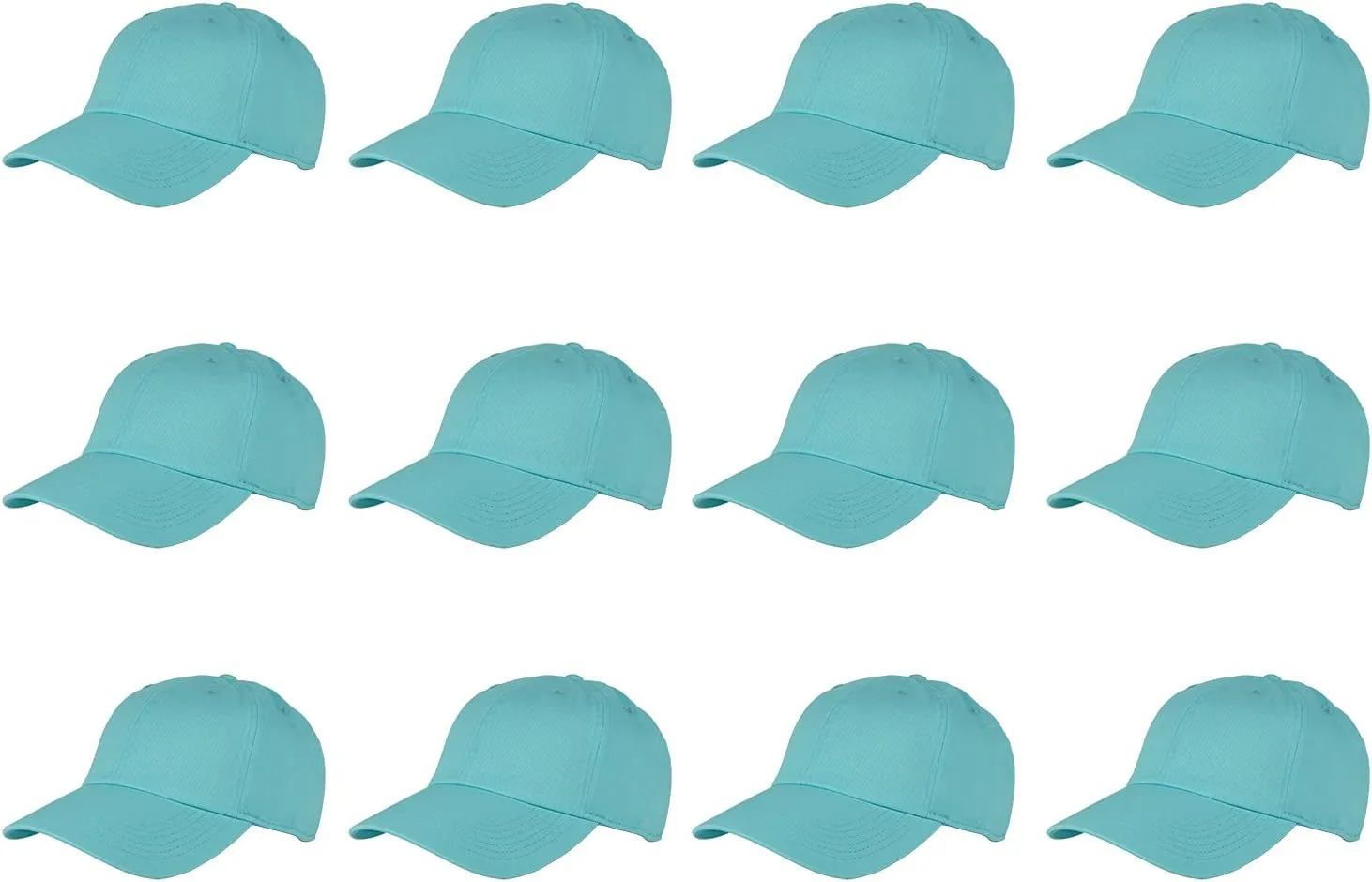 Gelante Baseball Caps Hats 100% Cotton Plain Blank Adjustable Size Wholesale Bulk of 12 Pack