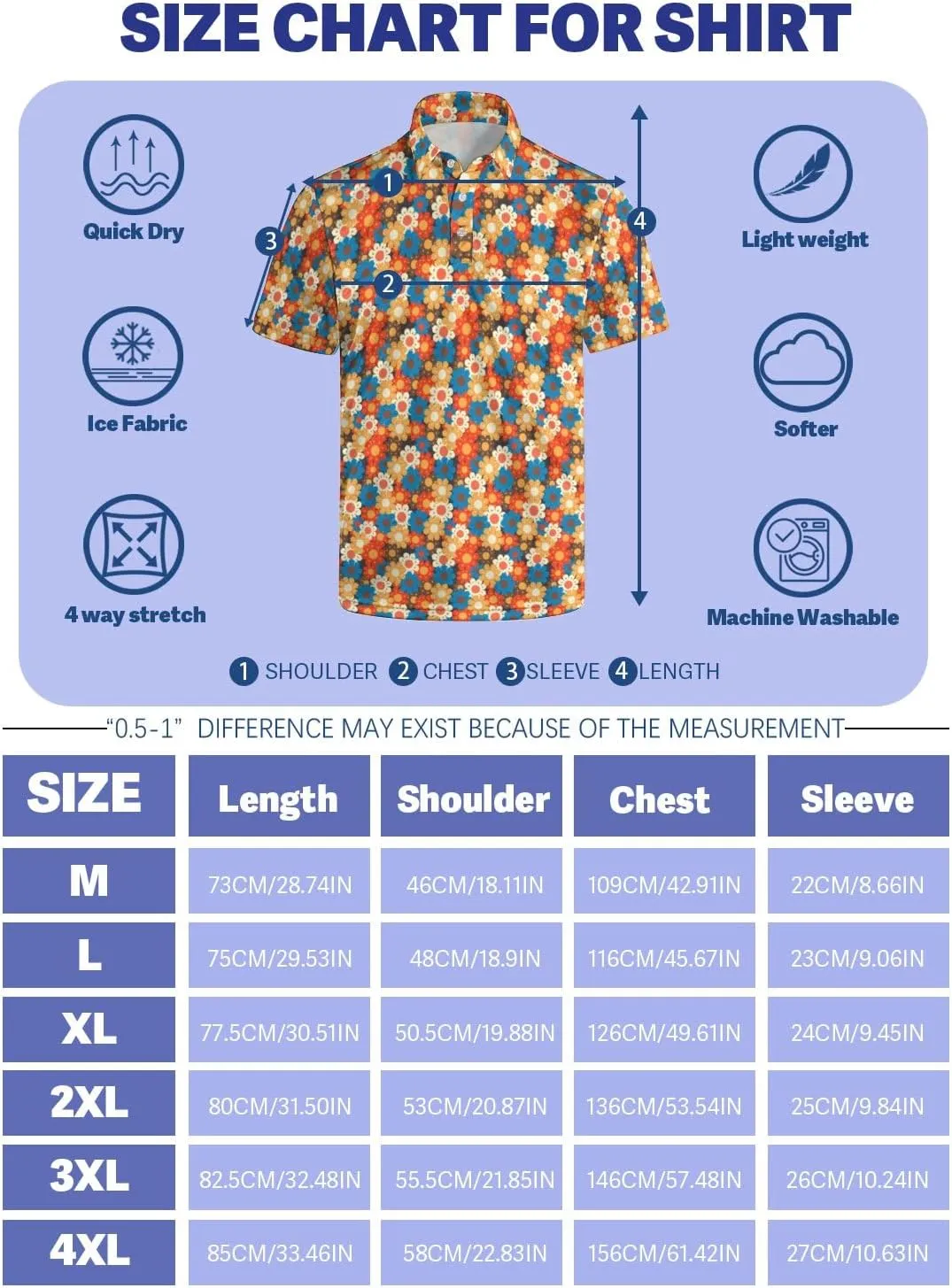 Golf Polo Shirts for Men Funny Print Quick Dry Short Sleeve Performance Golf Shirts Moisture Wicking Polo Shirts